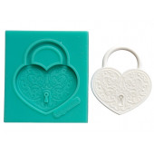 Молд "Замочек в форме сердца" большой