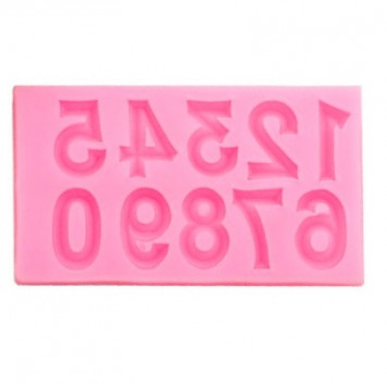 Молд 10x5,7x0,7 см "Цифры с объемом", цвета МИКС 4288398