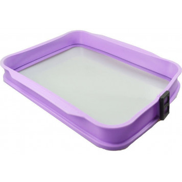 Форма для выпечки со стеклянным дном "Квадрат" 24х24х7,5 см , цвета МИКС