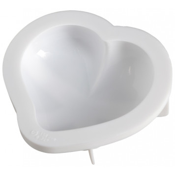 Форма для выпечки и муссовых десертов 17,5х17х4,7 см "Сердце малое", цвет белый