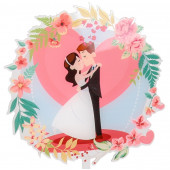 Топпер на торт "Долго и счастливо" 16x11,5 см