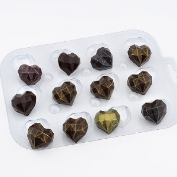 Форма для шоколада "Конфеты Граненое Сердце"