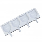 Форма для мороженого, 4 ячейки, 39х15х2,5 см "Коты", цвет МИКС  2594958