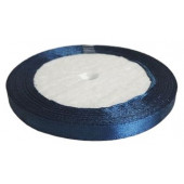 Лента атласная Сатин Синий 12мм 25ярд