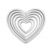 Набор вырезок Сердце, 6шт