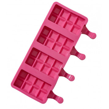 Форма для мороженого 4 ячейки 25,6x14,5x2,5 см (9,2х4,8 см) "Вафельный рожок"