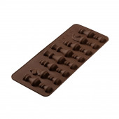 Форма для конд. украшений 16 ячеек 20,6x8,8x1 см "Шахматы", цвет коричневый