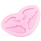 Молд 12х8х1 см "Крылья", розовый