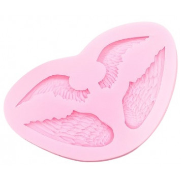 Молд 12х8х1 см "Крылья", розовый