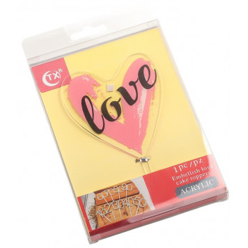 Топпер на торт "Любовь" 13x8x0,1 см