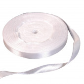 Лента атласная Белая (01) 10 мм, 30 метров