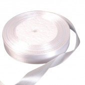 Лента атласная Белая (01) 20 мм, 30 метров