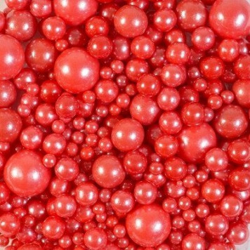 Посыпка микс Шарики красные ассорти, 50г