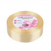 Лента атласная, 25 мм, 23±1 м, светло-бежевая №64