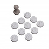 Набор печатей для теста и марципана 10 шт с прессом "Цифры"