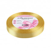 Лента атласная, 12 мм × 23 ± 1 м, цвет мягкий жёлтый №101