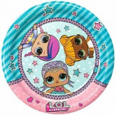 Тарелка бумажная "Кукла LOL", набор 6 шт
