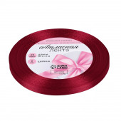 Лента атласная, 6 мм × 23 ± 1 м, цвет глубокий красный №33