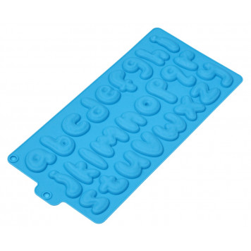 Форма для льда и шоколада 26 ячеек 33,5x16,3x1 см (h 4см) "Алфавит английский" цвет МИКС