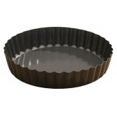 Форма для выпечки «Жаклин. Рифлёный круг», d=13,5 см, съёмное дно, антипригарное покрытие, цвет чёрный