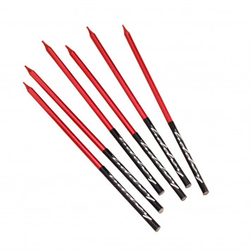 Свечи в торт «Праздник», 6 шт., 14.5 см, красный с чёрным