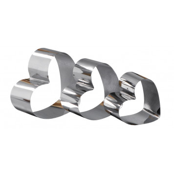 Набор форм для выпечки и выкладки "Сердце", 11х10х5 см, 3 шт 2863058