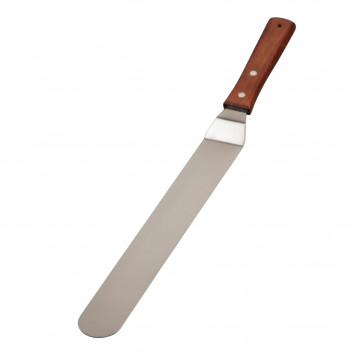 Кондитерская лопатка - палетка, изогнутая, 41 см, рабочая часть 29.5 см, коричневая