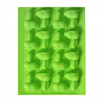 Форма для выпечки 16 ячеек "Кролик" 30x23x1,8 см (5,9х5,1 см) цвет МИКС