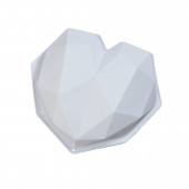 Форма для выпечки и муссовых десертов 21,5х20х6 см "Геометрия любви", цвет белый