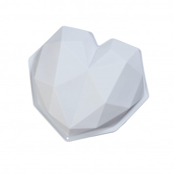 Форма для выпечки и муссовых десертов 21,5х20х6 см "Геометрия любви", цвет белый