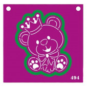 Трафарет и форма №494 (Мишка с короной)