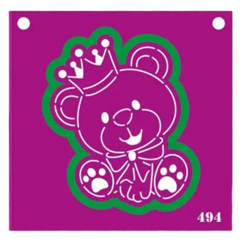 Трафарет и форма №494 (Мишка с короной)