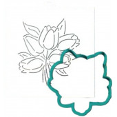 Трафарет и форма №54 "Букет тюльпанов"