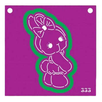 Трафарет и форма №333 (Зайка в бантике)