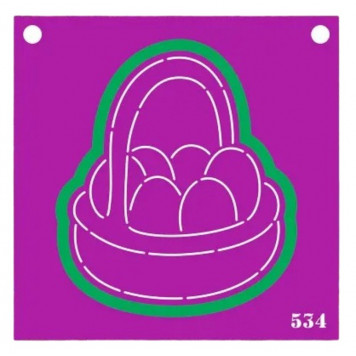 Трафарет и форма №534 (Корзинка с яйцами)