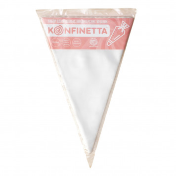 Кондитерские мешки KONFINETTA, 55 мкм, 30×20 см, 50 шт., прозрачные