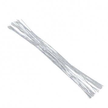 Проволока для творчества Florico 0.3 мм, 30 шт., 40 см, в бумажной оплётке, белый