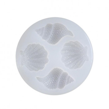 Молд силикон "Морские ракушки" 4 предмета 1,2х7х7 см   5180297