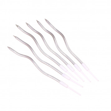 Свечи для торта «Серпантин» 6 шт., коктейльные, серебристые