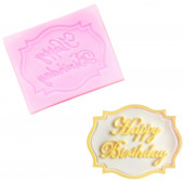 Молд 6,5х5,5 см "Happy Birthday" цвет МИКС