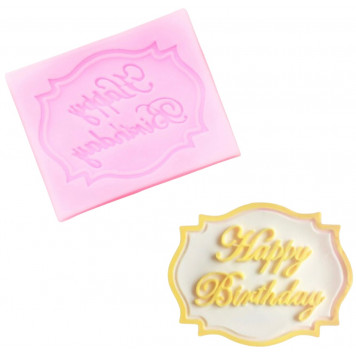 Молд 6,5х5,5 см "Happy Birthday" цвет МИКС