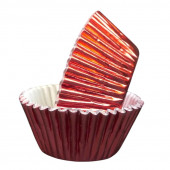 Капсулы бумажные Красные металлик 50*35 мм