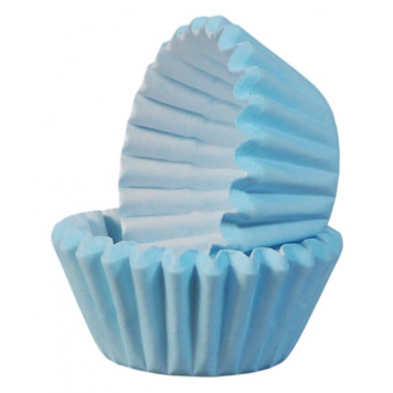 Капсулы бумажные для конфет Голубые 25*18 мм 5/7