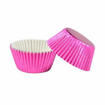 Капсулы бумажные Розовые металлик 50*35 мм