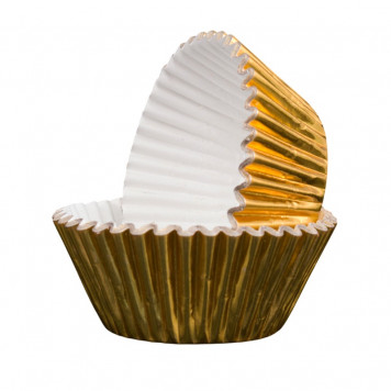 Капсулы бумажные Золото металлик 50*35 мм