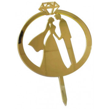 Топпер Пара в кольце, золото