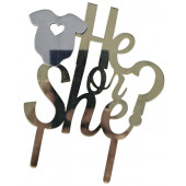 Топпер He or she, акрил