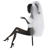 Топпер Сидячая с фатой, пластик 828