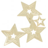 Набор топперов Звезды острые сквозные, золото акрил 10шт зн011