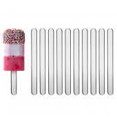 Палочки для мороженого 11*1см, акрил серебро
